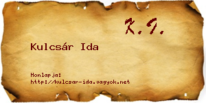 Kulcsár Ida névjegykártya